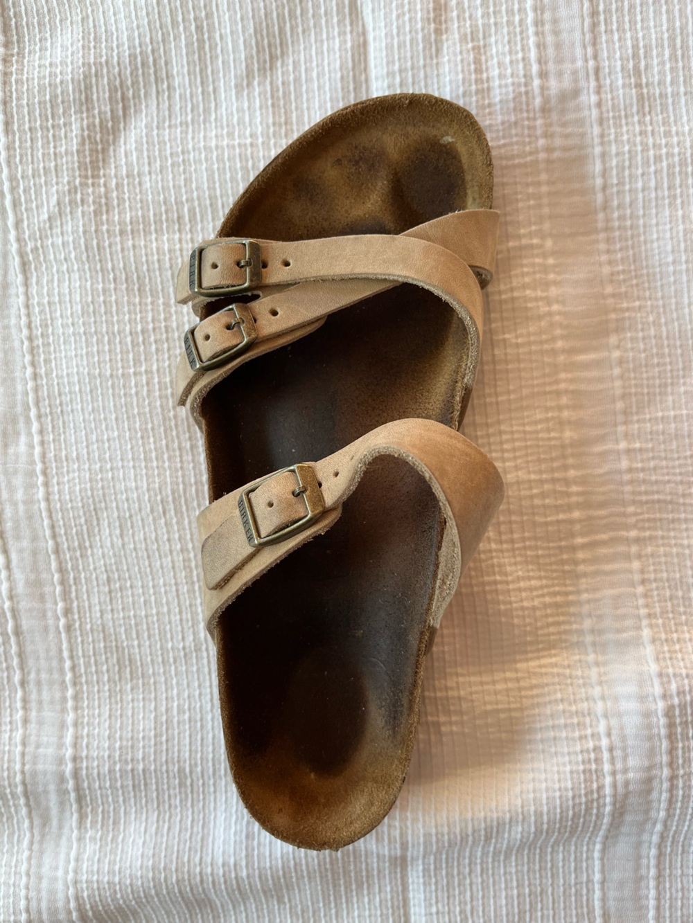 SINGLE LEFT Birkenstock 39 US 9 Franca tobacco Brown Natural Leather